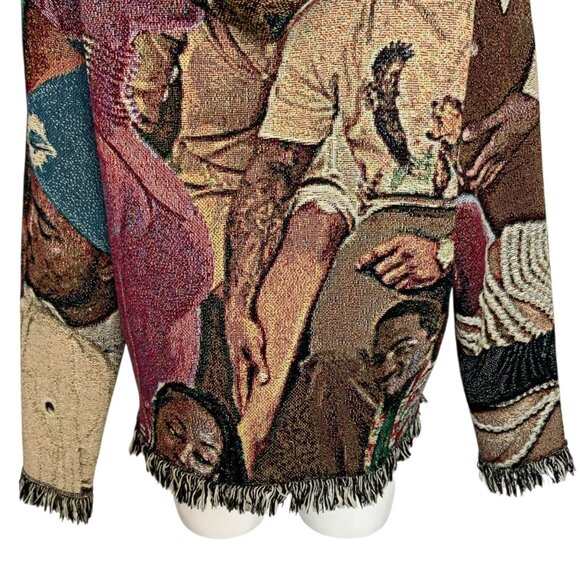 Kaiface The Brand Tapestry Hoodie Sweatshirt Pullover M Streetwear Urban Fringe - Picture 10 of 14